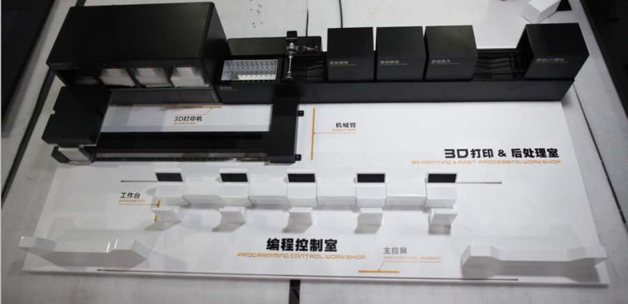 威斯坦3D打印的自動化無人工廠演示圖